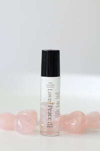 Love and peace rose quartz infused rollerblend